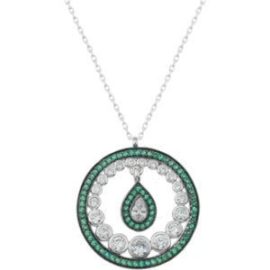 925 Gümüş Damla Nano Taşlı 925 Ayar Gümüş Kolye