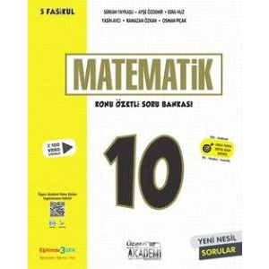 ÜçDörtBeş Yayınları Muhtelif Üçgen Akademi 10. Sınıf Matematik Konu Özetli Soru Bankası 5 Fasikül