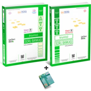 ÜçDörtBeş Yayınları Muhtelif TYT-AYT Biyoloji Soru Bankası Seti-2 Kitap Yeni