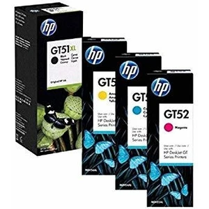 Hp GT51XL/GT52 Siyah Renkli  Şişe Mürekkep Kartuş Takımı