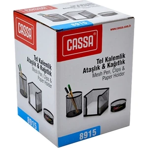 Cassa Kalemlik Perfore Siyah 3'lü Set