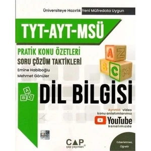 Çap Yayınları TYT AYT MSÜ Dil Bilgisi Konu Özetleri Soru Çözüm Taktikleri