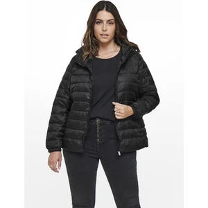 Cartahoe Quilted Hood Jacket Otw Kapüşonlu Uzun Kollu Normal Kalıp Düz Siyah Kadın Mont
