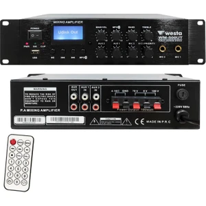 WM-750U 80W Mini 100V/70V/4-16 Ohm Usb/sd/bluetooth/ Uk-2 Mik.giriş Trafolu Anfi