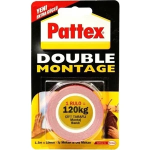 Henkel Pattex Henkel Pattex Double Montage 120 kg Montaj Bant 19 mm 1,5 Metre