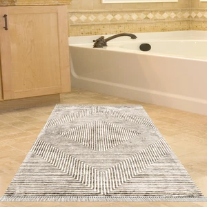 Alanur Home Eko Trend Djt Banyo Paspası Yıkanabilir Kaymaz Taban Mu134 Modern Kahve