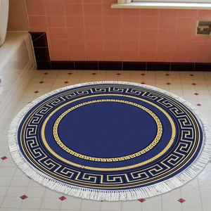 Alanur Home Eko Trend Djt Banyo Paspası Yıkanabilir Kaymaz Taban 651m Yuvarlak Modern Gold