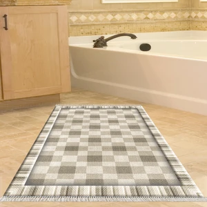 Alanur Home Eko Trend Djt Banyo Paspası Yıkanabilir Kaymaz Taban 1913 Modern Kahve