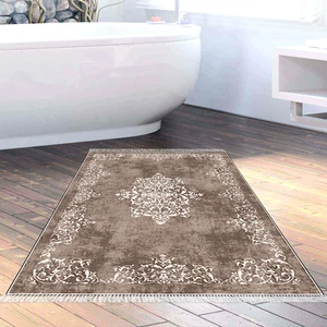 Alanur Home Eko Trend Djt Banyo Paspası Yıkanabilir Kaymaz Taban 616 Klasik Kahve