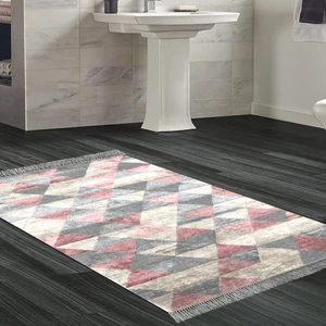 Alanur Home Eko Trend Djt Banyo Paspası Yıkanabilir Kaymaz Taban 661 Iskandinav Pudra