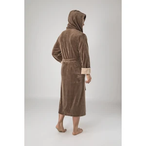 Sports Nakışlı Kapşonlu Erkek Bornozu