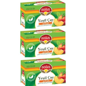 Şeftalili Yeşil Bardak Poşet Çay 20'li x 3