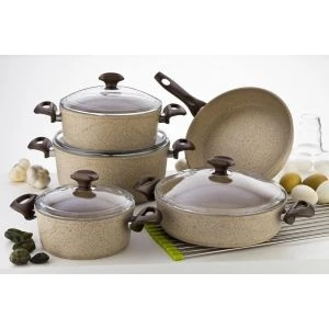 Falez Creamy Granitec 9 Parça Granit Ezme Set