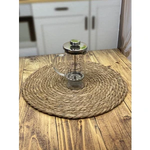 French Press Cam Çay Kahve Bitki Demliği 350 ml. Gümüş