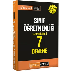 Pegem Akademi Yayıncılık 2022 KPSS ÖABT Sınıf Öğretmenliği Tamamı Çözümlü 7 Deneme