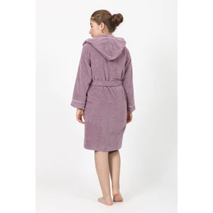 Gülkurusu Nakışlı Triga Bambu Cotton Genç Bornoz