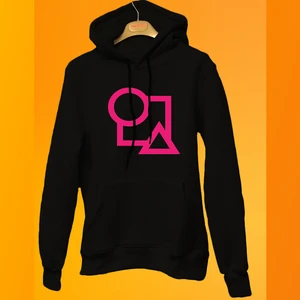 Squid Game Baskılı 3 Ipl. Şardonlu %100 Pamuk, Içi Polar, Çok Kalın Sweatshirt