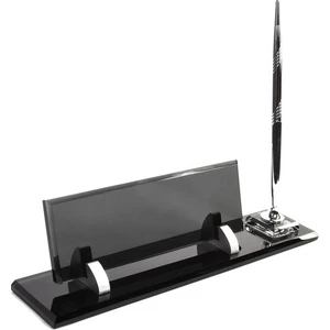 İsme Özel Kabartma Kristal Füme Masasütü İsimlik