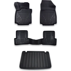 Psn Renault Clio 4 Hb  (2012-2019) İle  Uyumlu - Araca Özel Paspas Ve Bagaj Havuzu - 117x603 2013 2014 2015 2016 2017 2018