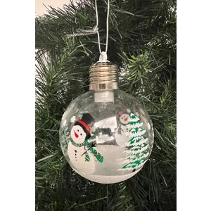 Yılbaşı Ağaç Noel Desenli Işıklı Ampul Süs