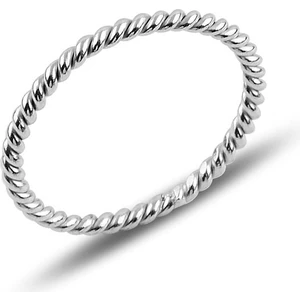 Söğütlü Silver Gümüş Rodyumlu Ince Yüzük