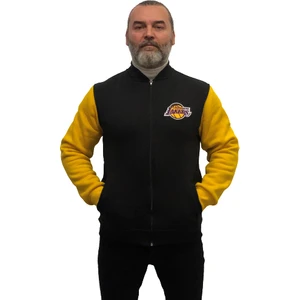 Amor Man Kolej Yaka Los Angeles Lakers Baskılı 4 Iplik Çok Kalın Pamuk Yeni Trend Erkek Günlük Mont