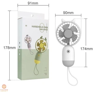 USB Şarjlı Taşınabilir 3 Kademeli Mini El Fanı