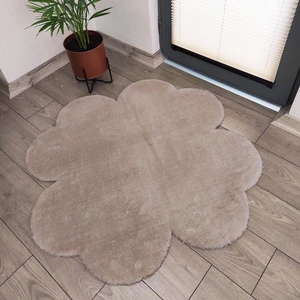 Lagom Life Vizon Yonca Peluş Halı Dekoratif Oda Halısı Kaymaz Taban Pofuduk