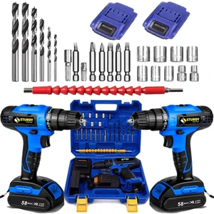 Japon Professıonel Tools 58V 8AH Kn Metal Şanzıman Şarjlı Çift Akülü Vidalama 27PRÇ Uç Setli