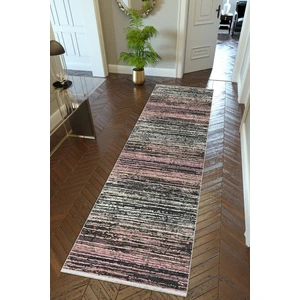 10 Post Online Yolluk Siyah Beyaz Pembe Kaymaz Kesme Yıkanabilir Ince Dijital Baskı Koridor Halısı