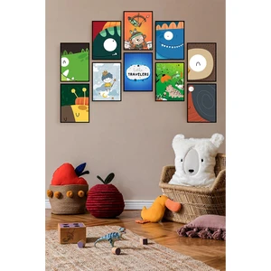 Çerçevesiz Çerçeve Görünümlü Bebek Odası Bebek Mdf Tablo Seti