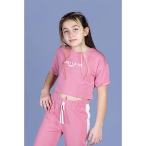 Toontoy Kids Toontoy Kız Çocuk Crop Model Tişört