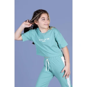 Toontoy Kids Toontoy Kız Çocuk Crop Model Tişört