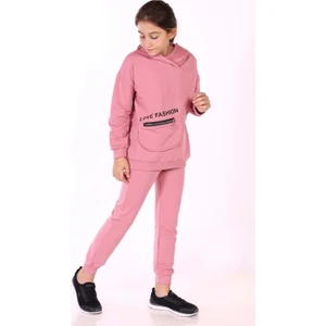 Toontoy Kids Toontoy Kız Çocuk Cep Detaylı Baskılı Eşofman Takımı