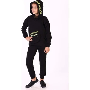 Toontoy Kids Toontoy Kız Çocuk Cep Detaylı Baskılı Eşofman Takımı