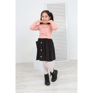 Toontoy Kids Toontoy Kız Çocuk Beauty Love Baskılı Elbise