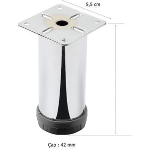 Azm Hırdavat Metal Ayak Krom 42 mm 12 cm
