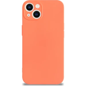Case World Caseworld Apple iPhone 13 Kapak Kamera Korumalı Içi Kadife Lansman Silikon Kılıf - Turuncu Turuncu