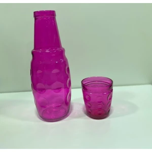 Bardaklı Sürahi - Başucu Sürahisi Pembe