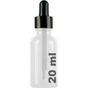 20 cc Şeffaf Damlalık Metal Siyah Sızdırmaz Kapaklı 20 ml Dropper Cam Serum Şişesi 1 Adet