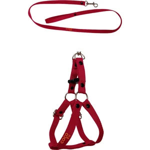 Coco Pet Köpek Göğüs Tasması Seti Kırmızı Küçük ve Orta Irklar Için Gezdirme Ipi  ile Birlikte