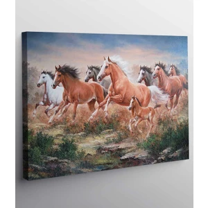 At Resimli Kanvas Tablo