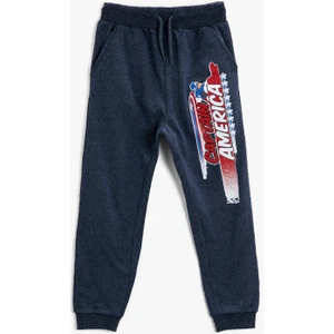 Captain America Avengers Lisanslı Baskılı Eşofman Altı