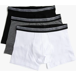 Erkek Pamuklu 3'lü Basic Boxer Seti