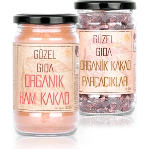 Güzel Ada Gıda Organik Ham Kakao 150 Gr + Organik Ham Kakao Parçacıkları 140 Gr
