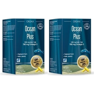 Ocean Plus 50 Softjel Kapsül 1200 Mg Balık Yağı Limon Aromalı*2 Adet