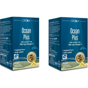 Ocean Plus 30 Softjel Kapsül 1200 Mg Balık Yağı Limon Aromalı*2 Adet