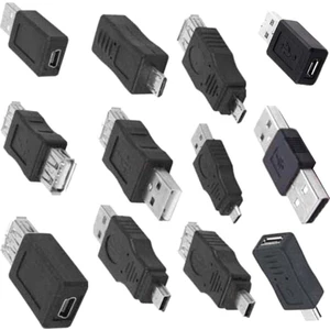 12 Adet Adaptörler Kiti 12 1 Otg Usb2.0 Erkek Kadın Mikro USB Mini USB (Yurt Dışından)