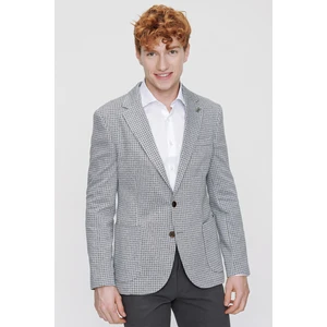 Erkek Slim Fit Torba Cep Ceket Koyu Gri