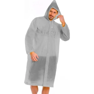Kadın Erkek Yağmurluk Kapüşonlu Çıtçıtlı Eva Gri Yağmurluk